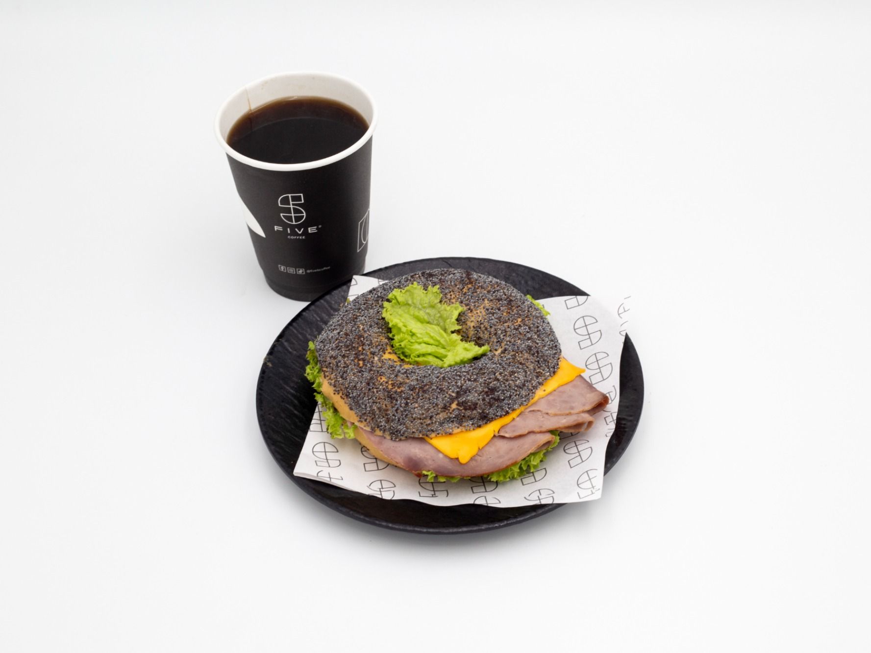 American Coffee And Roast Beef Sandwich