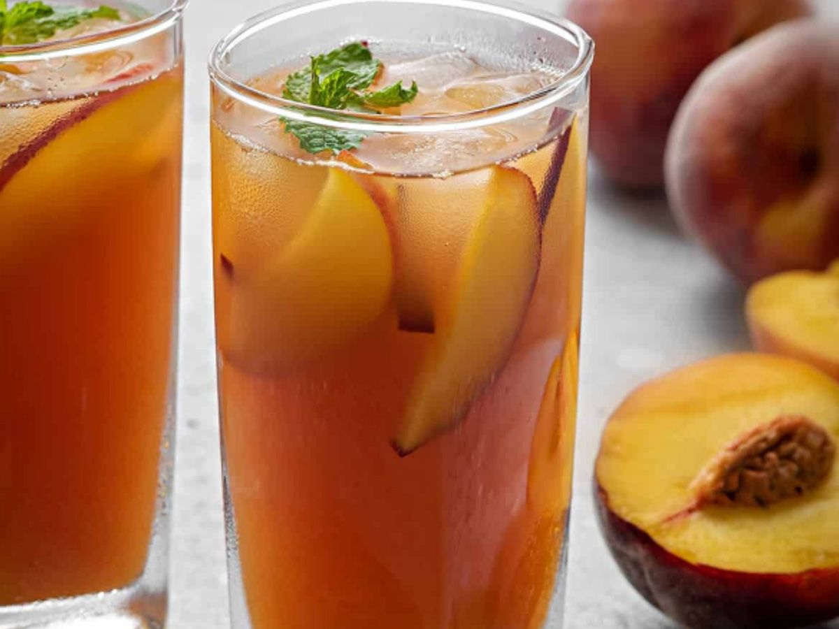 Peach iced tea