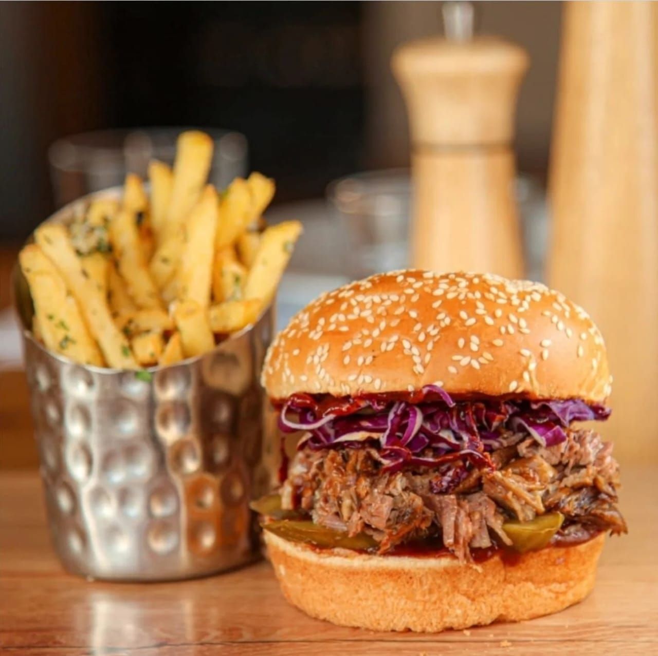 Pulled Short Rib sandwich